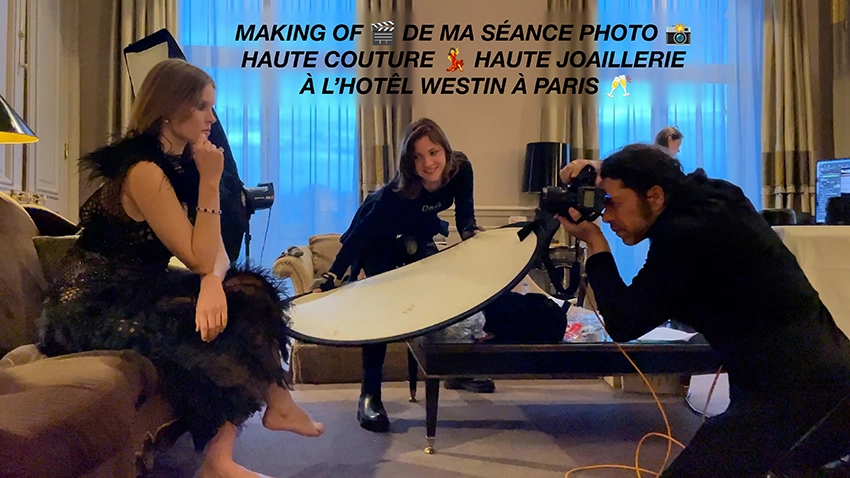 Making of de la séance photo Fête impériale de Michel Dupré au WESTIN PARIS-VENDÔME