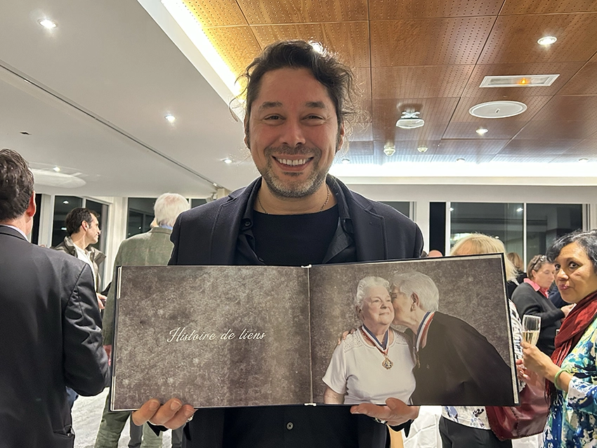 Michel Dupré au lancement du livre et de ses photos celebrant les 100 ans du coet mof à l'unesco